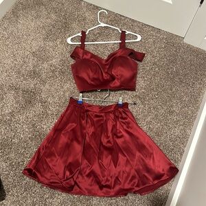 Satin two piece home coming dress!